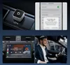 Collage showing a wireless CarPlay adapter, a phone screen with CarPlay interface, a car's infotainment system, and a man driving a car. Anteprima dell’immagine prodotto
