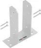 A metal U-shaped post bracket with screws on a white background. Anteprima dell’immagine prodotto