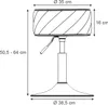 A diagram showing the dimensions of a stool. Produktbild-Vorschau