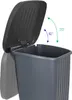 Mülleimer outdoor 90 l anthrazit/schwarz mit Pedal und Produktbild-Vorschau 4