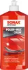 A red bottle of SONAX Polish + Wax Color with a car depicted on the label. Produktbild-Vorschau