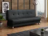 A modern living room with a black sofa, a floor lamp, and artwork on the wall. Náhľad obrázku produktu