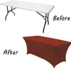 183 x 74 x 76 cm Hnědý přiléhavý polyesterový ubrus Náhled obrázku produktu 3