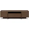 A front view of a wooden TV cabinet on a white background. Produktbild-Vorschau