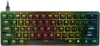 A top-down view of a compact gaming keyboard with RGB backlighting. Produktbild-Vorschau