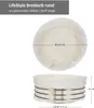 LifeStyle Brotkorb Ø23,5cm rund Metall Körbchen Stoff Beige Produktbild-Vorschau 6