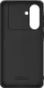 A black phone case is shown from the back. Produktbild-Vorschau