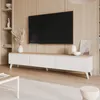IDOHOME-TV-Lowboard SELIA auf Füßen Weiß  Artisan Eiche LED Produktbild-Vorschau 1