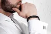 SERASAR - Bracelet en cuir pour homme [Double] en acier Voir les images du produit 5