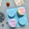 GKA 4er 3D Silikon Form Sonne und Mond Gießform Kerzen Produktbild-Vorschau 3