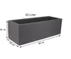 A rectangular planter with dimensions indicated by text overlays. Produktbild-Vorschau