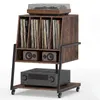 Stojan na gramofon KOMFOTTEU, stolek na vinylové desky s Náhled obrázku produktu 1