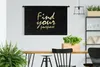MuchoWow® Wandteppich Wandbehang Zitat - Ziel - Schwarz - Produktbild-Vorschau 2