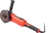 An orange and black angle grinder with a grinding disc is shown against a white background. Podgląd zdjęcia produktu
