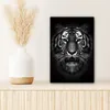 MuchoWow® - Leinwandbilder - Tiger - Tiere - Schwarz - Weiß Produktbild-Vorschau 6