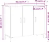 vidaXL Príborník Grey Sonoma 90x34x80 cm odvodený výrobok z Náhľad obrázku produktu 8
