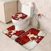 A Christmas-themed toilet seat cover and bath mat set. Náhľad obrázku produktu