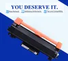 A toner cartridge is shown diagonally against a blue and white background with marketing text. Produktbild-Vorschau