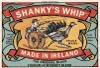 A vintage-style label for Shanky's Whip, featuring an illustration of a man in a chariot pulled by a bird. Produktbild-Vorschau