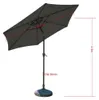 Parasol de jardin - 3 m - Gris clair - Rond - Avec support Voir les images du produit 4