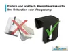 10x Fensterhaken Dekohaken Fensterclip, Anthrazitgrau (RAL Produktbild-Vorschau 2