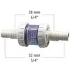 A product shot of a check valve with dimensions indicated. Produktbild-Vorschau