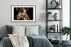 MuchoWow® Gerahmtes Poster Giraffe - Leicht - Schwarz 90x60 Produktbild-Vorschau 2