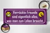 Holzschild Spruch 27x10cm verrückte Freunde sind alles was Produktbild-Vorschau 3