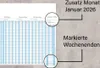 RNK Verlag Urlaubsplaner 2025 (B)1.000 x (H)297 mm gefalzt Produktbild-Vorschau 3