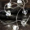 LED Lichterkette Herzen - 10 weiße LED - Batteriebetrieb - Timer - 1,35m - transparent Produktbild-Vorschau