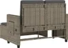 vidaXL Gartenbank Verstellbar mit Kissen Grau Poly Rattan Produktbild-Vorschau 8