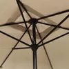 vidaXL Ombrellone con asta in metallo 300x200 cm Taupe Anteprima dell’immagine prodotto 5