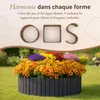 Floranica Bordure de Jardin en bois 30 x 100 cm Anthracite Voir les images du produit 4