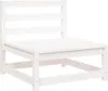 vidaXL Gartensofa mit Hocker 2-Sitzer Weiß Massivholz Produktbild-Vorschau 7