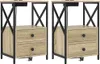 vidaXL Table de chevet, lot de 2, chêne Sonoma, 40 x 31 x Voir les images du produit 2