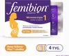 A product box and blister pack of Femibion 1 supplements for early pregnancy. Produktbild-Vorschau