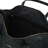 Interior view of an open black tote bag with a repeating logo pattern. Produktbild-Vorschau