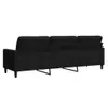 vidaXL 3-Sitzer-Sofa Schwarz 210 cm Samt Produktbild-Vorschau 6