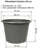 MePla - Pflanzkübel Cylindro ø 70 anthrazit Produktbild-Vorschau 2