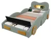 Babybed 90x200 cm, autobed, gestoffeerd bed met flanellen Productafbeelding-voorbeeld 13
