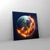 Bilder auf glas - Universum Erde Feuer Globus - 30x30cm - Produktbild-Vorschau 4