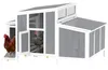 PawHut Kippenhuis, houten kippenstal met afsluitbare deur, Productafbeelding-voorbeeld 1