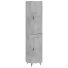 vidaXL Highboard Betongrau 34,5x34x180 cm Holzwerkstoff - Produktbild-Vorschau 3