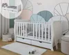 ZEE Weiß Babybett 140x70 cm SCARLET 2in1 mit 2 Schubladen Produktbild-Vorschau 1