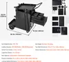 A black welding cart with dimensions and specifications shown. Produktbild-Vorschau