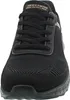 A close-up front view of a black Skechers Bobs sneaker. Produktbild-Vorschau