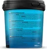 The back of a blue plastic tub containing a powdered supplement. Produktbild-Vorschau
