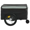 vidaXL Fahrradanhänger Schwarz und Grau 45 kg Eisen Produktbild-Vorschau 7