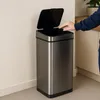relaxdays Senzorový odpadkový koš 60,0 l šedý Náhled obrázku produktu 2