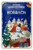 Blechschild Weihnachtsgrüße aus KORBACH Geschenk Dekoration Produktbild-Vorschau 1
